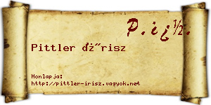 Pittler Írisz névjegykártya